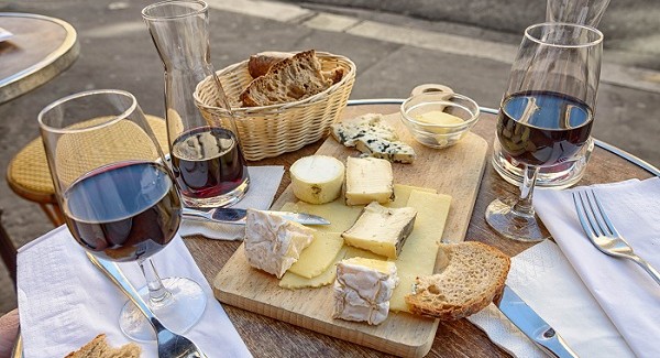 Cheese, Wine and Bread.